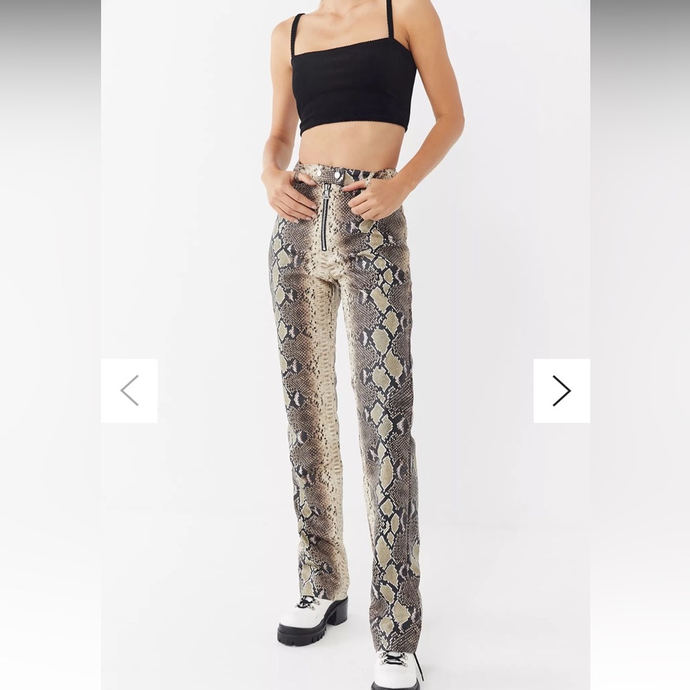 I.AM.GIA pleather snakeskin pants